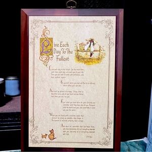Holly Hobbie Live Each Day to the Fullest Wall Plaque Cottagecore